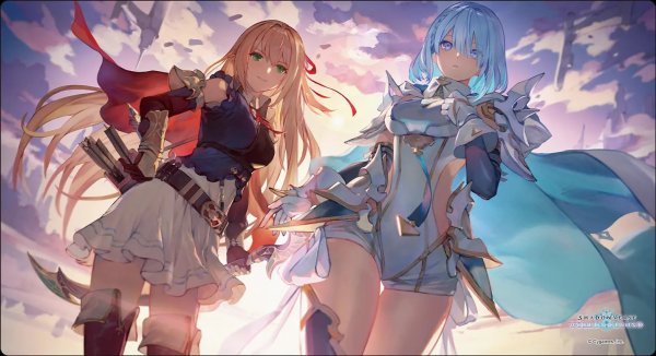 画像1: プレイマット　『年賀イラスト2025（アリサ＆ドライツェーン）』 (1)