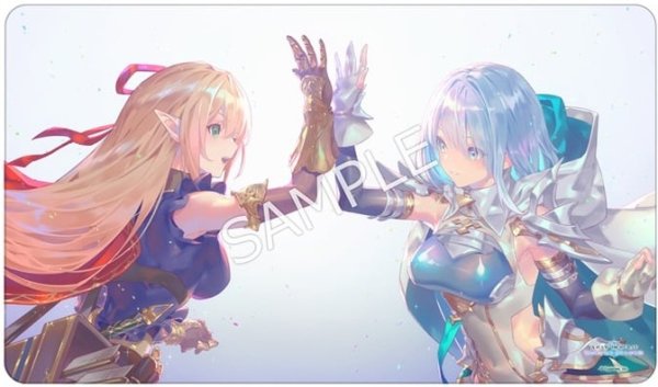 画像1: プレイマット「アリサ＆ドライツェーン(応援イラストver)」 (1)