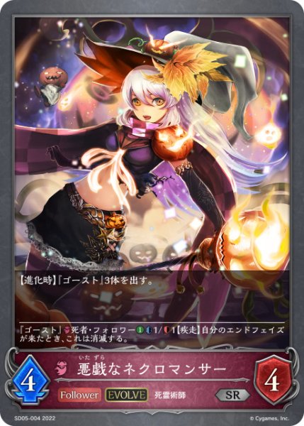 画像1: 悪戯なネクロマンサー[EVOLVE]SR/【ナイトメア】《SD05-004》 (1)