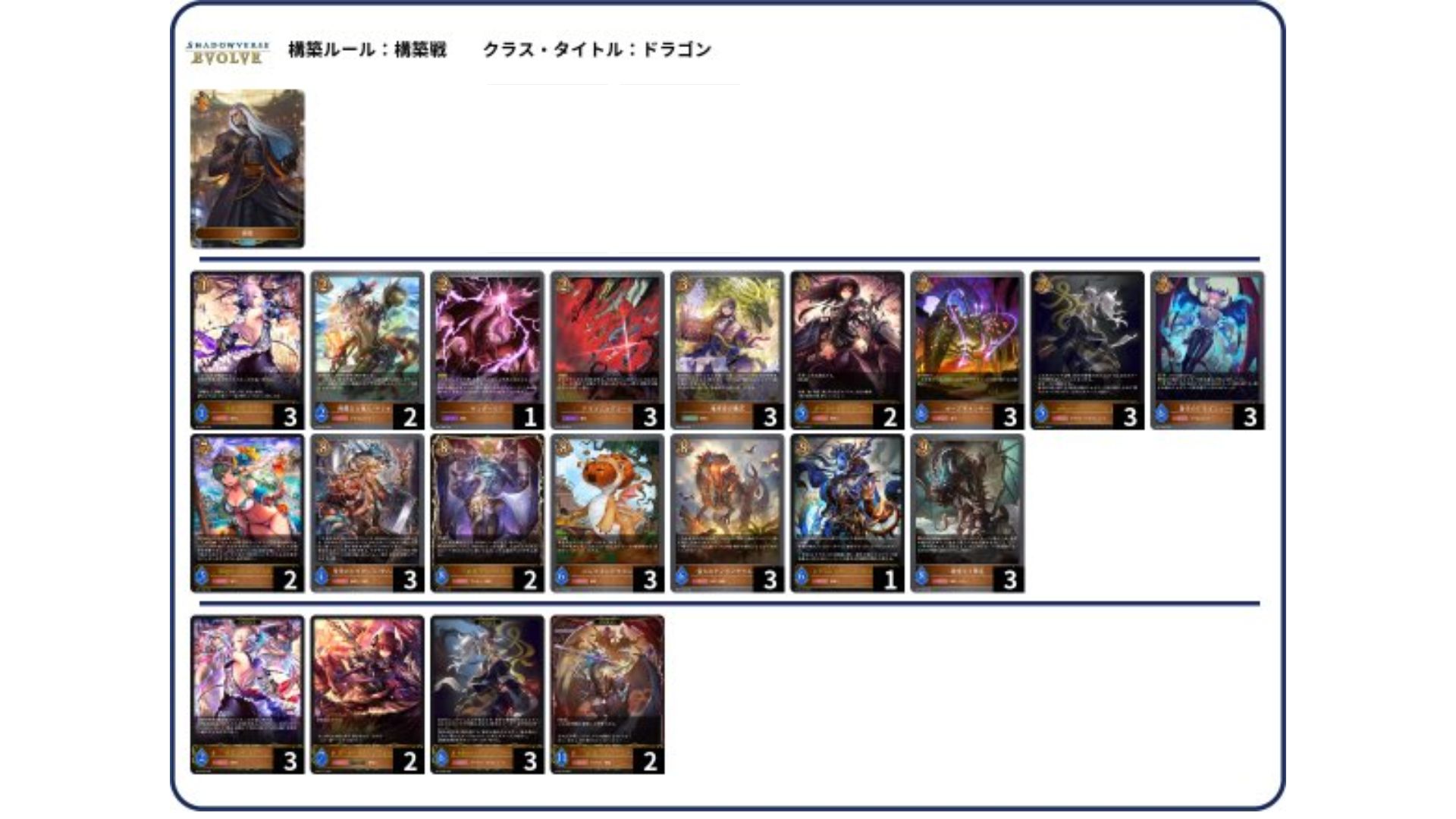 シャドウバースエボルヴ コスト7以上ドラゴン 7ドラ デッキ 高レート シャドウバースエボルヴ コスト7以上ドラゴン 7ドラ デッキ 高